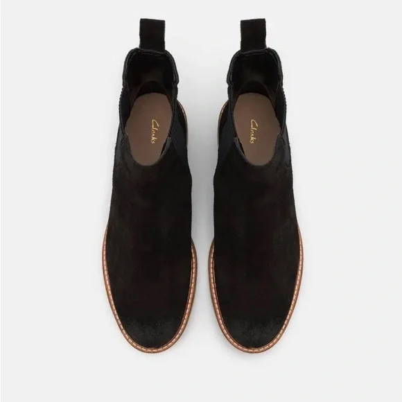 NEW Clarks, Leather Cologne ARL02 Black Suede Boots (26174768) - Picture 3 of 12